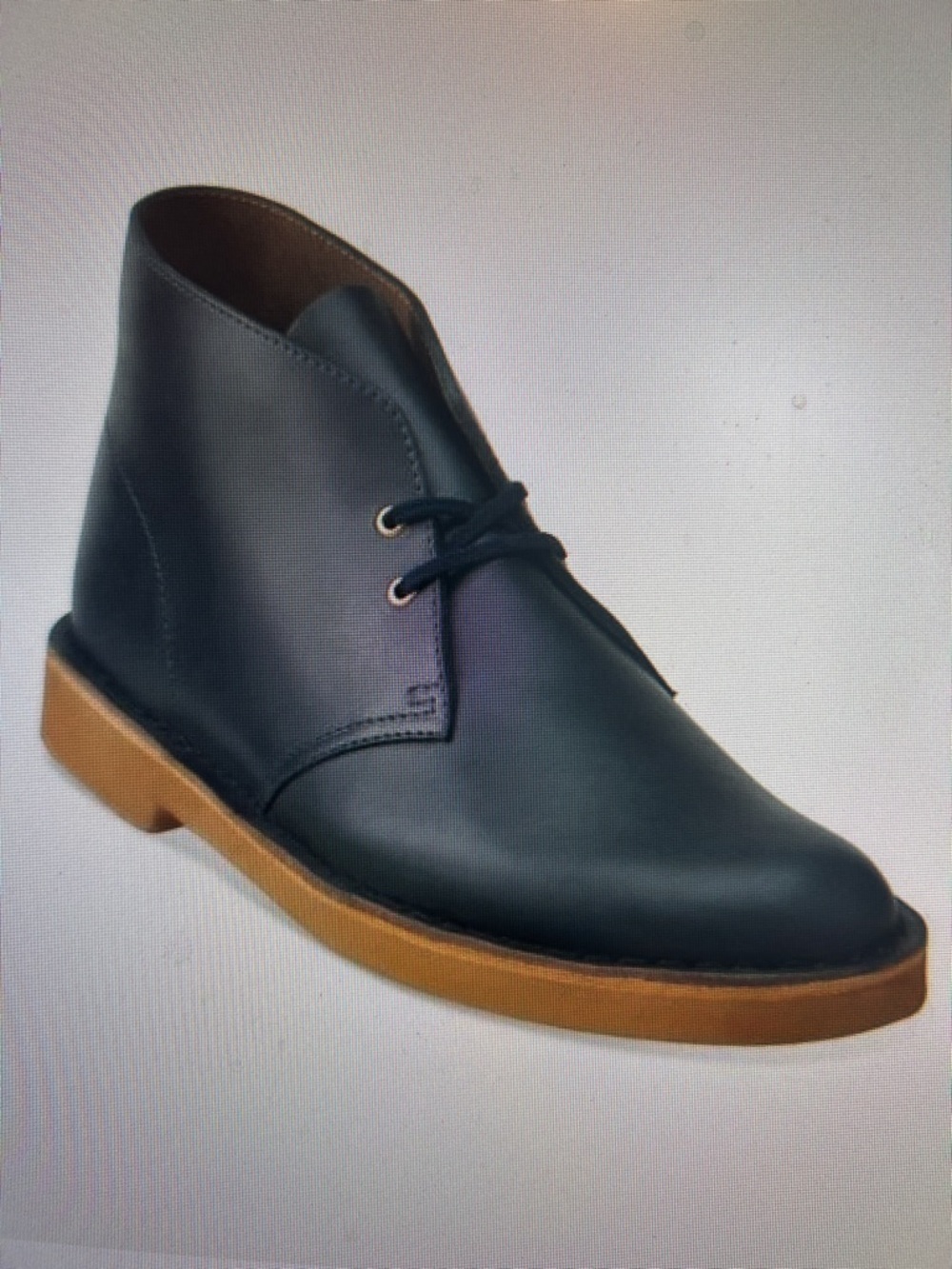 Clarks SZ 12 Bushacre Midnight Leather Desert Chukka Boots Timeless Old Money